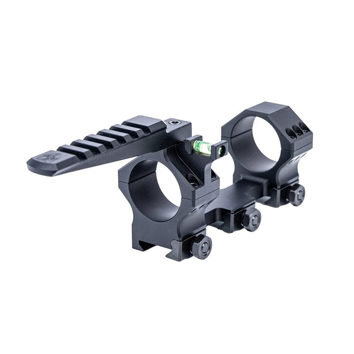 a black scope with a green light