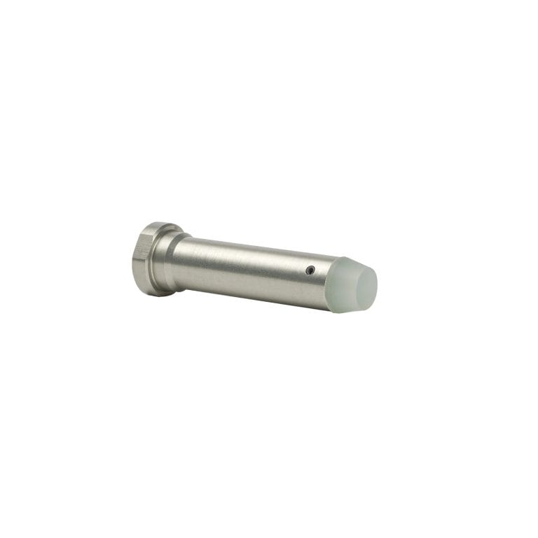 BUFFER a silver and white metal object