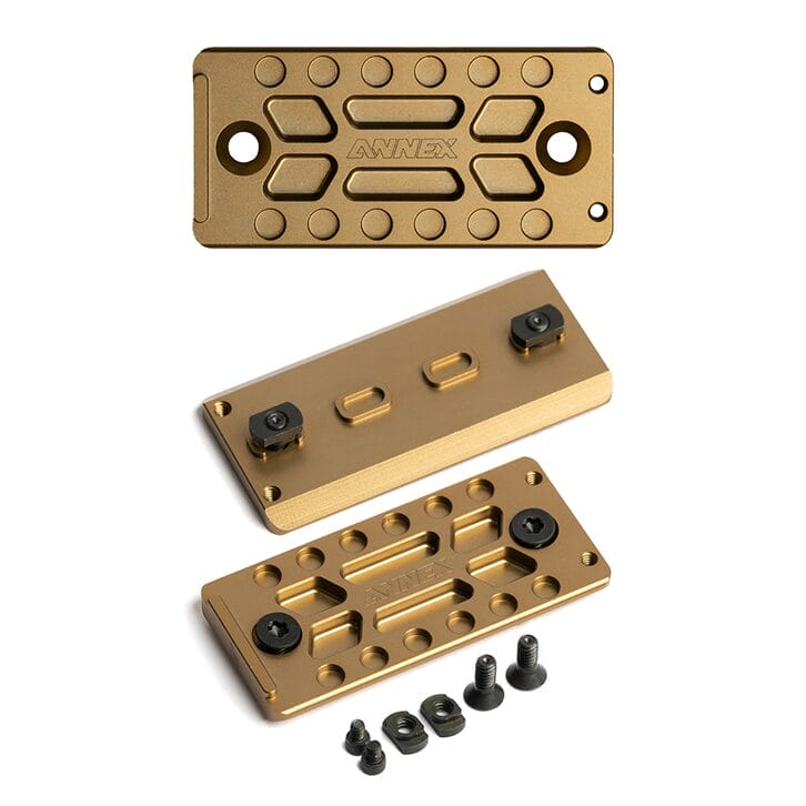 56887284-4 a gold metal plate with screws